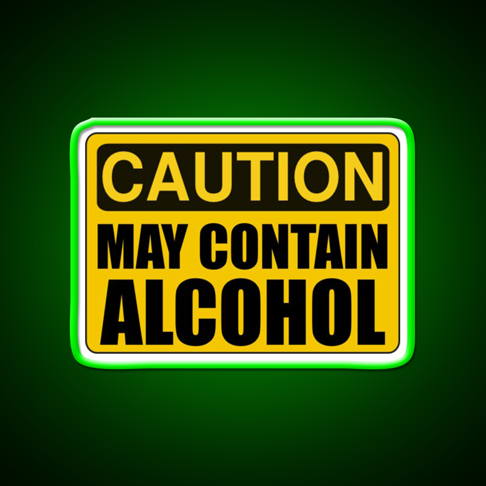 Caution May Contain Alcohol Beer Bar Decor Led Neon Sign Rgb Color - LED neon sign view 8