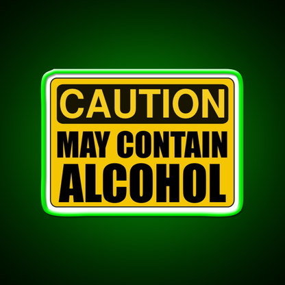 Caution May Contain Alcohol Beer Bar Decor Led Neon Sign Rgb Color - LED neon sign view 8