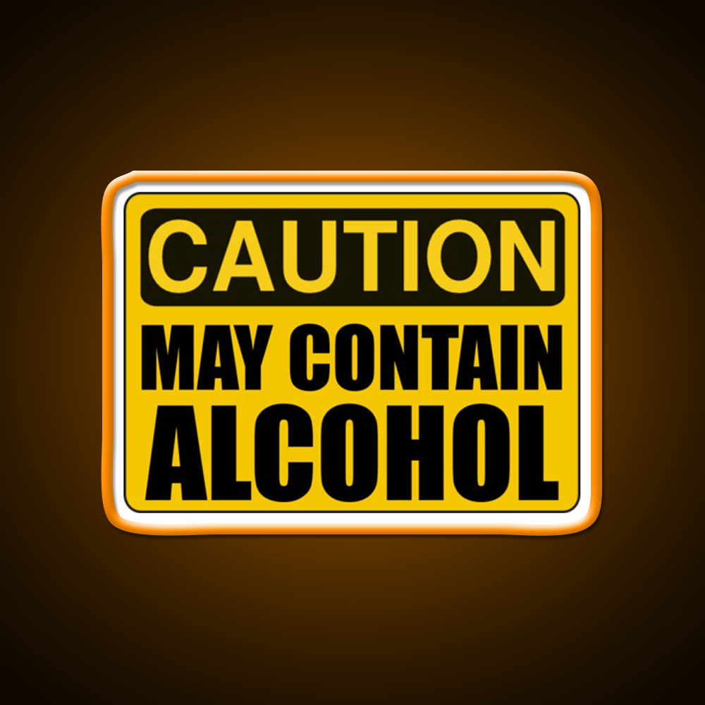 Caution May Contain Alcohol Beer Bar Decor Led Neon Sign Rgb Color - LED neon sign view 6