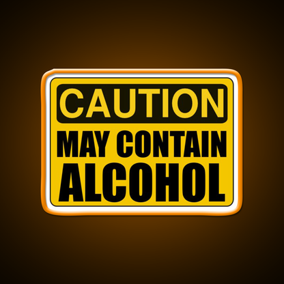 Caution May Contain Alcohol Beer Bar Decor Led Neon Sign Rgb Color - LED neon sign view 6