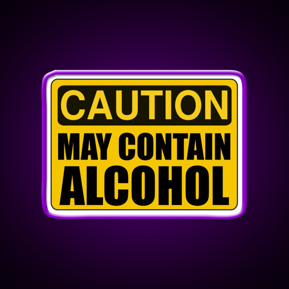 Caution May Contain Alcohol Beer Bar Decor Led Neon Sign Rgb Color - LED neon sign view 9