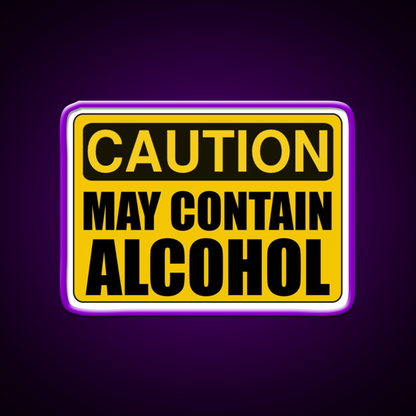 Caution May Contain Alcohol Beer Bar Decor Led Neon Sign Rgb Color - LED neon sign view 9