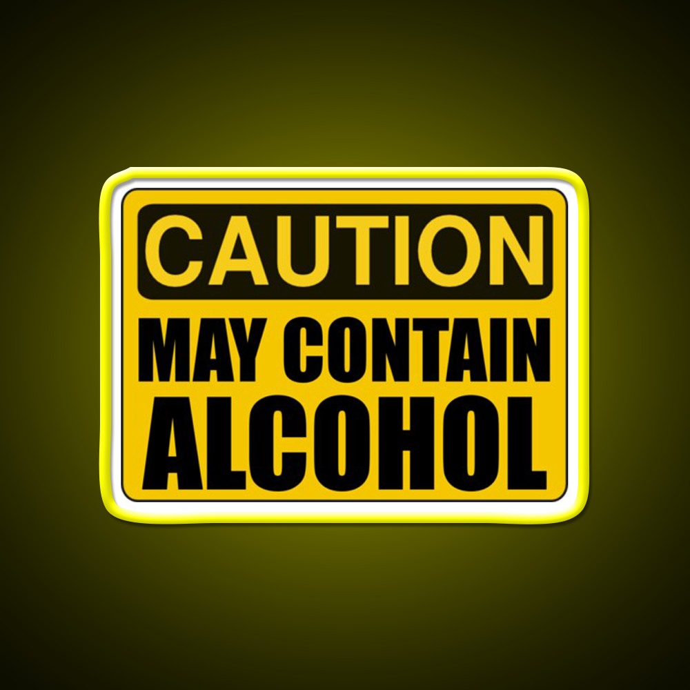 Caution May Contain Alcohol Beer Bar Decor Led Neon Sign Rgb Color - LED neon sign view 7