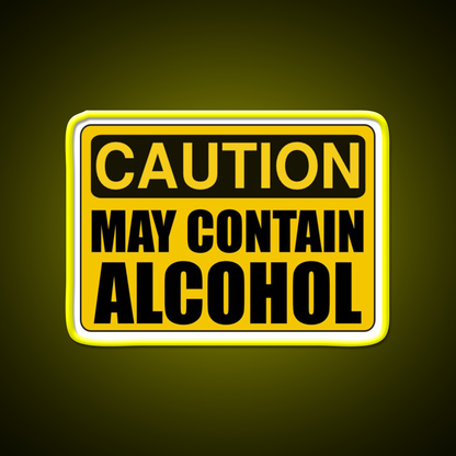 Caution May Contain Alcohol Beer Bar Decor Led Neon Sign Rgb Color - LED neon sign view 7