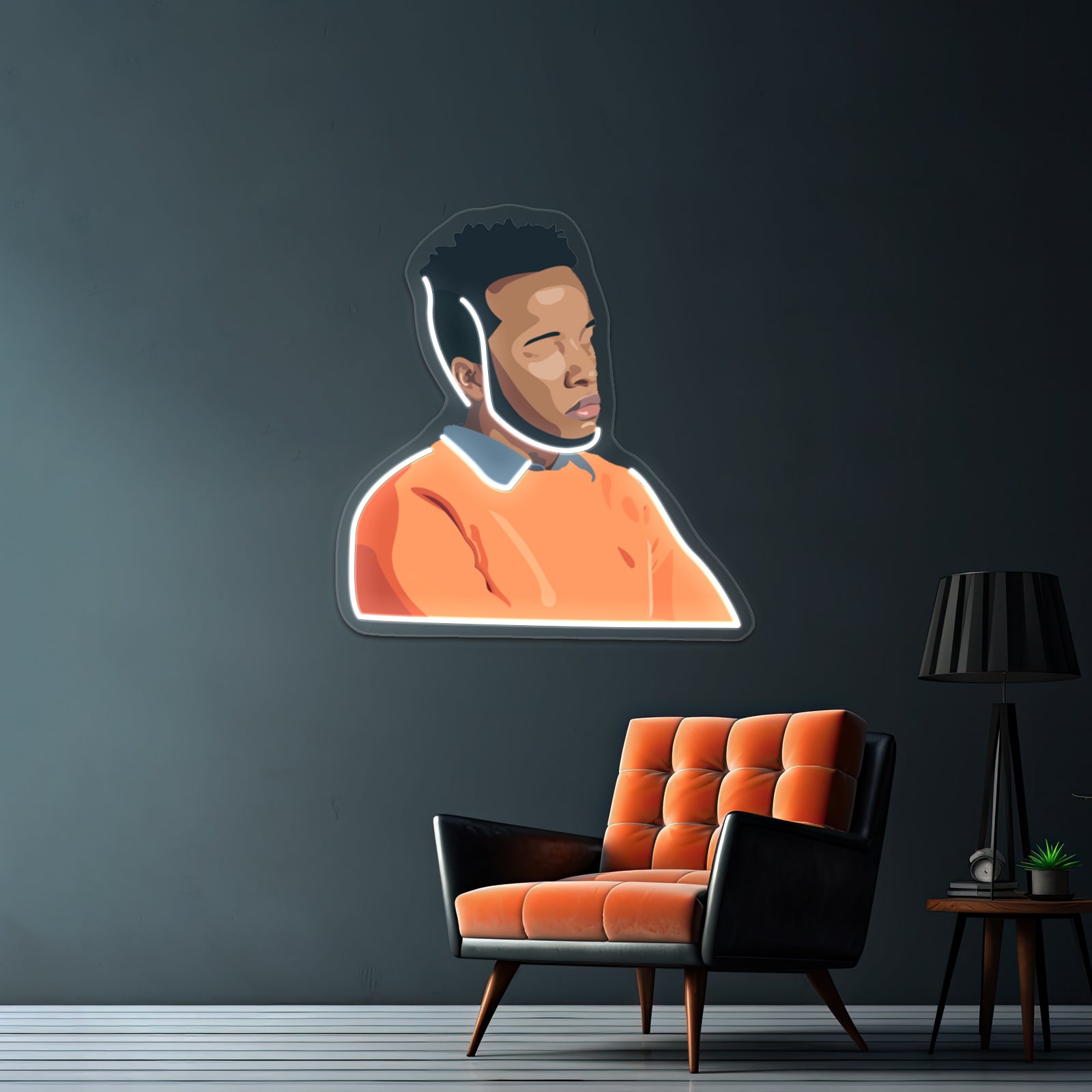 Cautious Clay White Background Wall Artwork Neon Signs | Shineneon