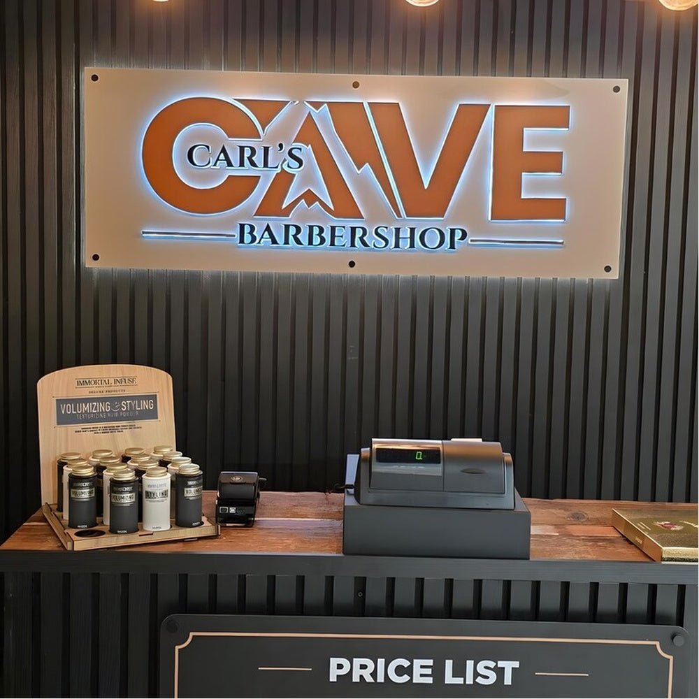 Cave Barber Shop 3D Backlit Channel Letters Led Light Sign - Shineneon