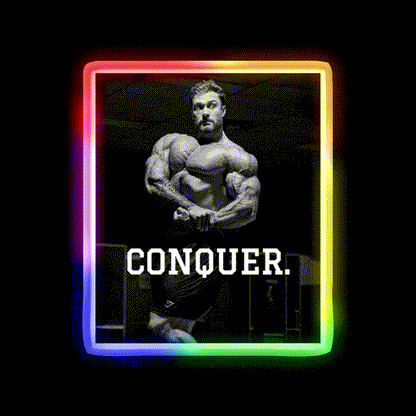 Cbum Gym Fitness Led Neon Sign Rgb Color - LED neon sign close-up detail