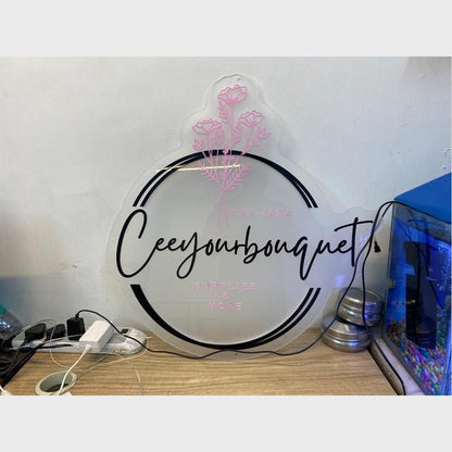 Ceejourbouquet Acrylic Business Logo Sign - Shineneon