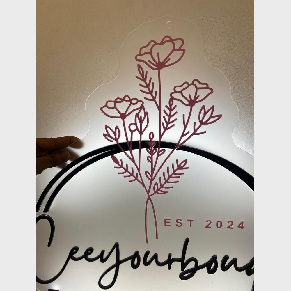 Ceejourbouquet Acrylic Business Logo Sign - Shineneon