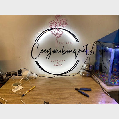 Ceejourbouquet Acrylic Business Logo Sign - Shineneon