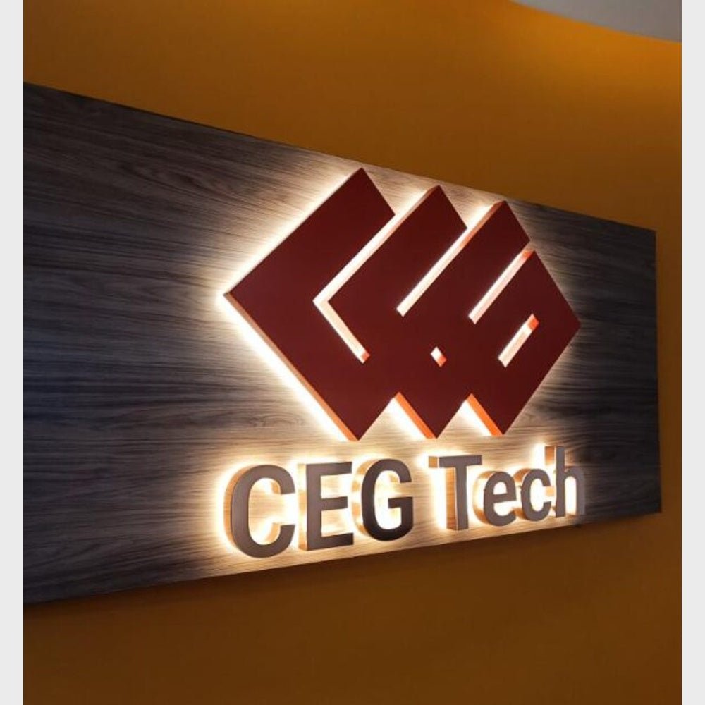 Ceg Tech With Logo 3D Backlit Channel Letters Led Light Sign - Shineneon