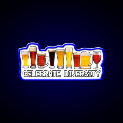 Celebrate Diversity Beer Bar Decor Led Neon Sign Rgb Color - LED neon sign view 5