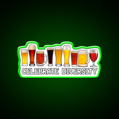 Celebrate Diversity Beer Bar Decor Led Neon Sign Rgb Color - LED neon sign view 8
