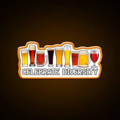 Celebrate Diversity Beer Bar Decor Led Neon Sign Rgb Color - LED neon sign view 6