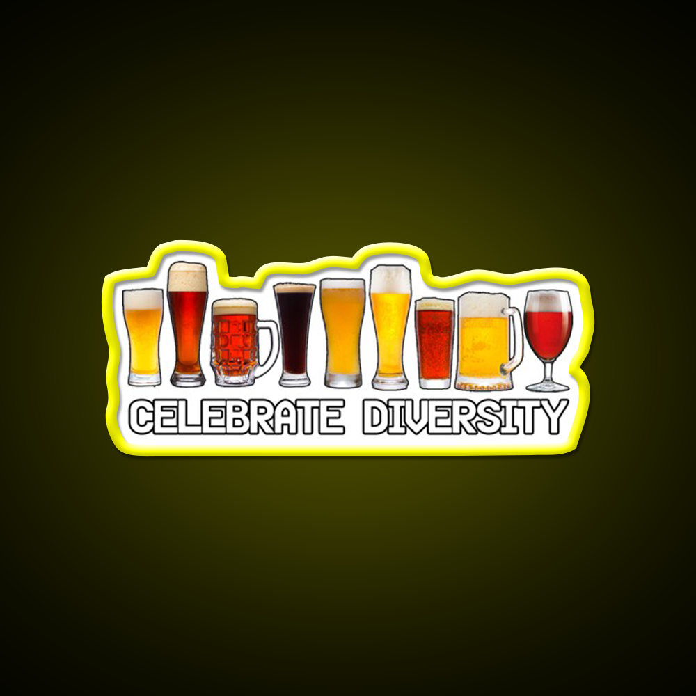 Celebrate Diversity Beer Bar Decor Led Neon Sign Rgb Color - LED neon sign view 7