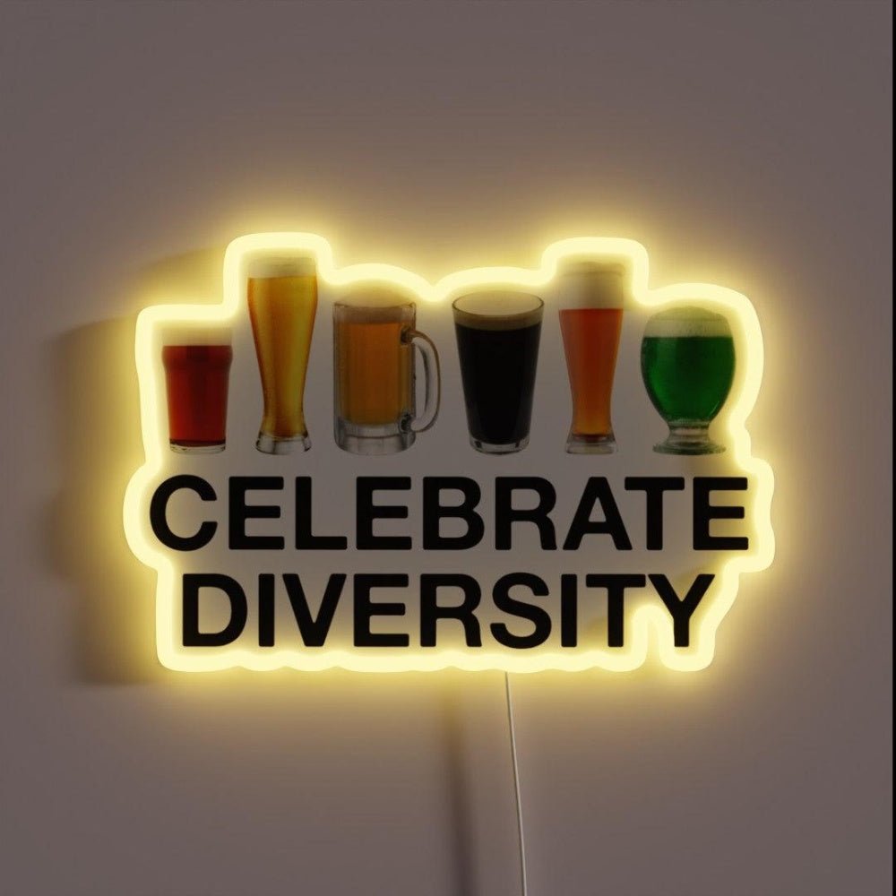 Celebrate Diversity Beer Rgb Led Neon Sign - Shineneon