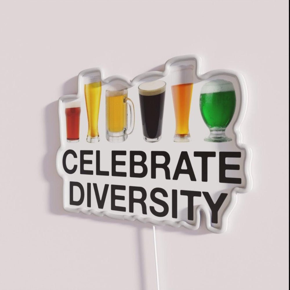 Celebrate Diversity Beer Rgb Led Neon Sign - Shineneon