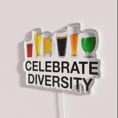 Celebrate Diversity Beer Rgb Led Neon Sign - Shineneon
