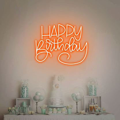 Celebrate In Style Happy Birthday Led Neon Sign | Shineneon