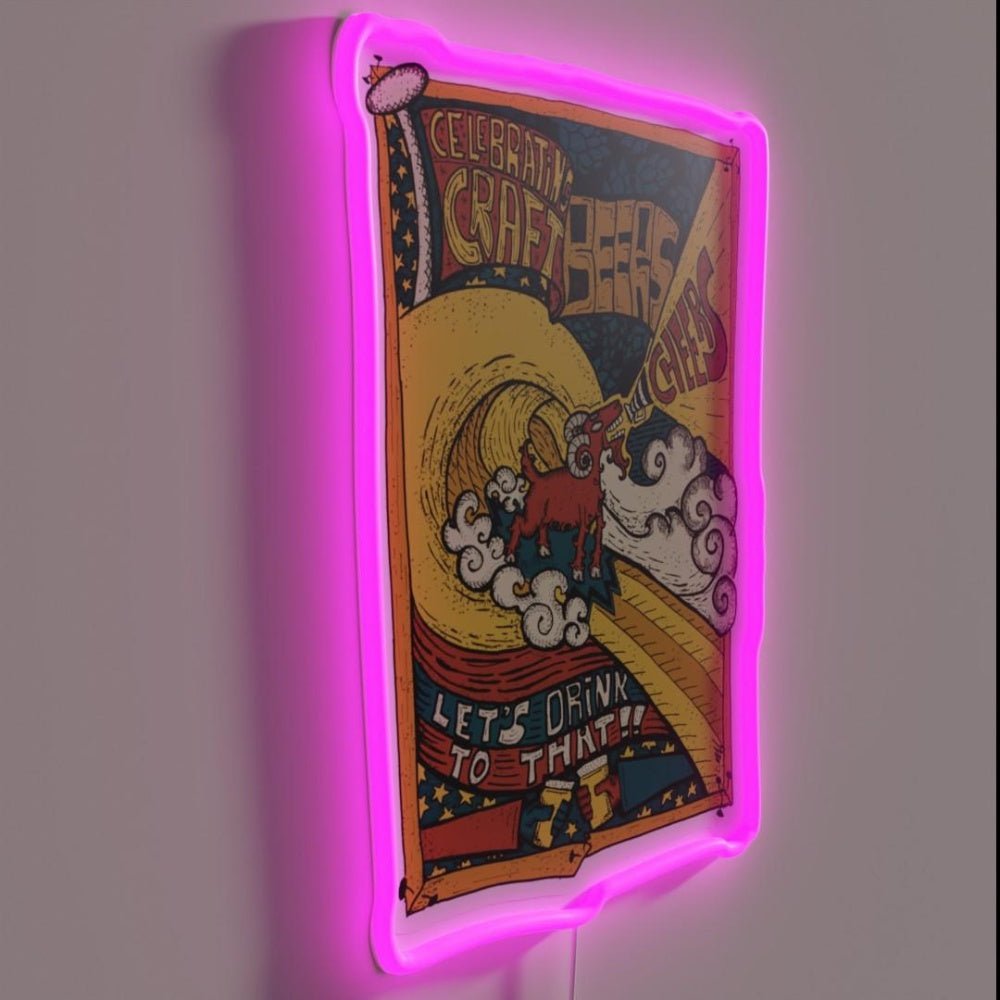 Celebrating Craft Beer Rgb Led Neon Sign - Shineneon