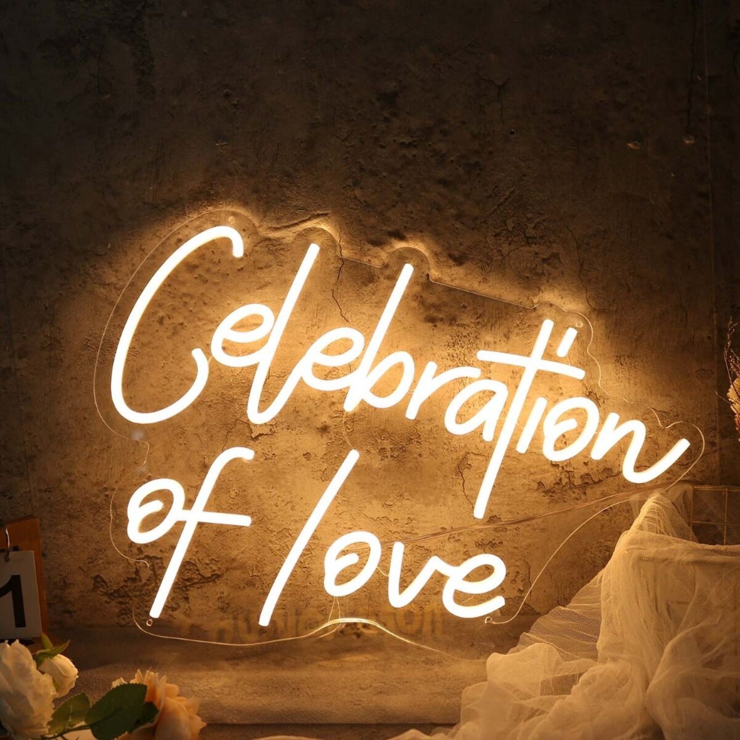 Celebration Of Love Yellow Neon Sign | Shineneon