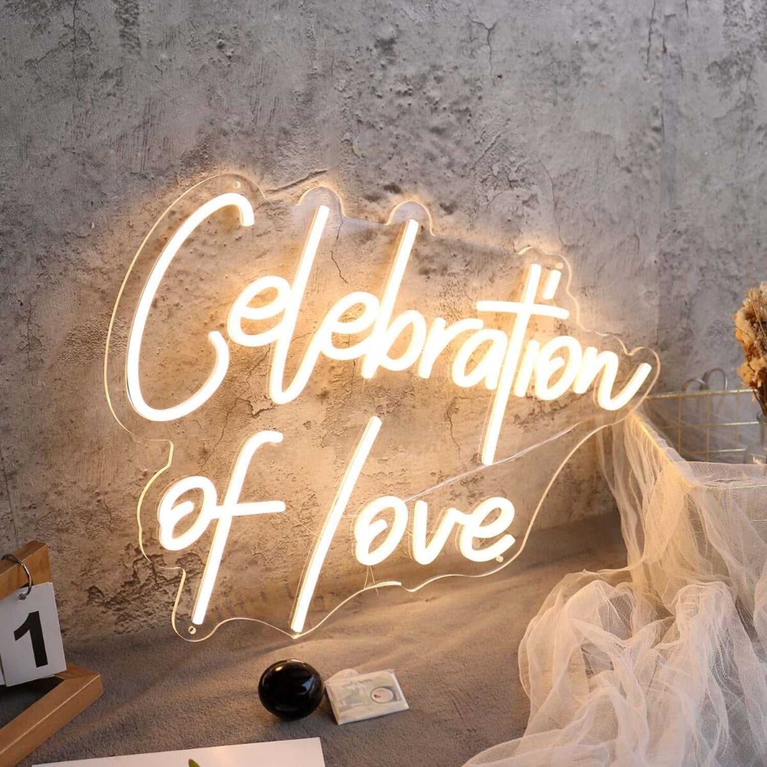Celebration Of Love Yellow Neon Sign | Shineneon