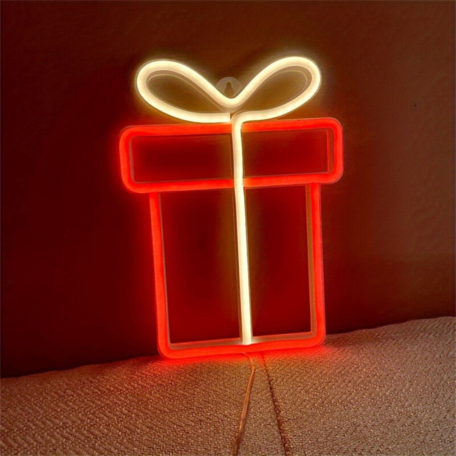 Celebrations And Spaces Red Gift Box Led Neon Sign | Shineneon