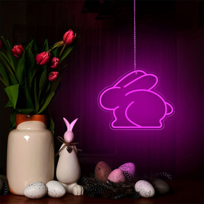 Celebrations Easter Bunny Led Neon Sign For Home Office - Shineneon