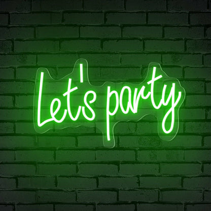 Celebrations Lets Party Words Neon Sign For Special Occasions | Shineneon
