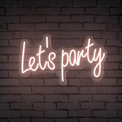 Celebrations Lets Party Words Neon Sign For Special Occasions | Shineneon
