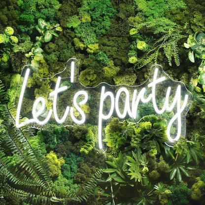 Celebrations Lets Party Words Neon Sign For Special Occasions | Shineneon