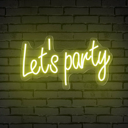 Celebrations Lets Party Words Neon Sign For Special Occasions | Shineneon