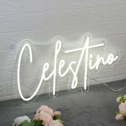 Celestino White Led Neon Sign - Shineneon