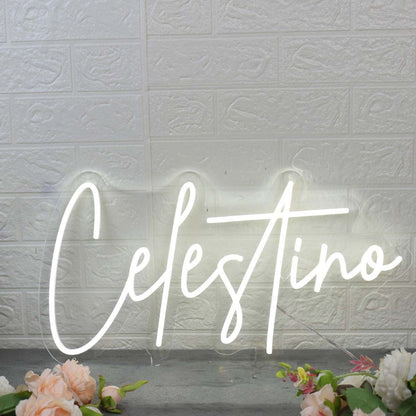 Celestino White Led Neon Sign - Shineneon