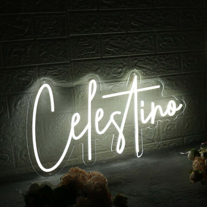 Celestino White Led Neon Sign - Shineneon