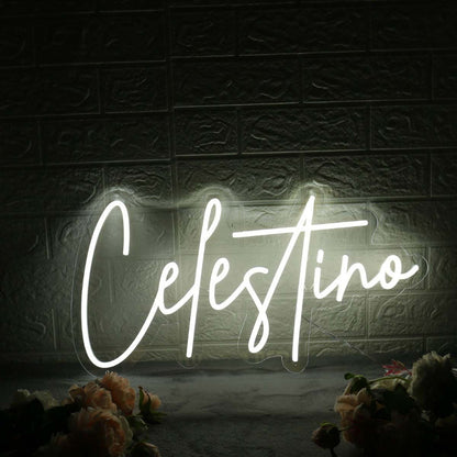 Celestino White Led Neon Sign - Shineneon