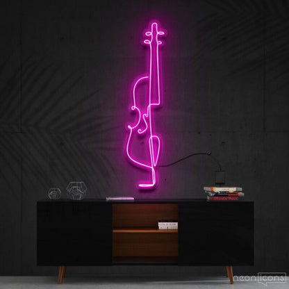 Cello Line Art Neon Sign For Music Lovers And Artistic Decor | Shineneon