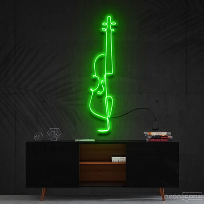 Cello Line Art Neon Sign For Music Lovers And Artistic Decor | Shineneon