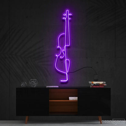 Cello Line Art Neon Sign For Music Lovers And Artistic Decor | Shineneon