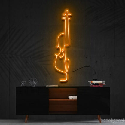Cello Line Art Neon Sign For Music Lovers And Artistic Decor | Shineneon