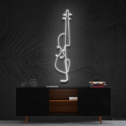 Cello Line Art Neon Sign For Music Lovers And Artistic Decor | Shineneon