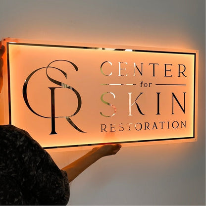 Center Skin Restoration Acrylic Business Logo Sign - Shineneon