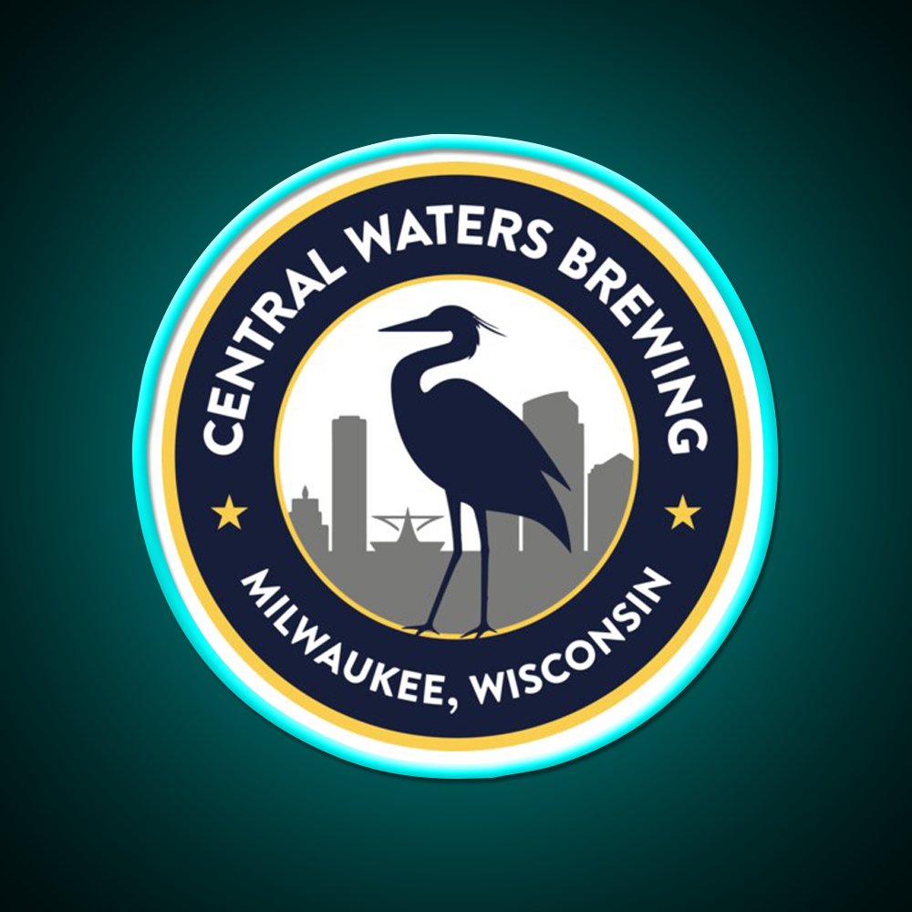 Central Waters Brewing Beer Bar Decor Led Neon Sign Rgb Color - Size and dimension reference