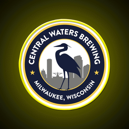 Central Waters Brewing Beer Bar Decor Led Neon Sign Rgb Color - Custom LED neon sign front view