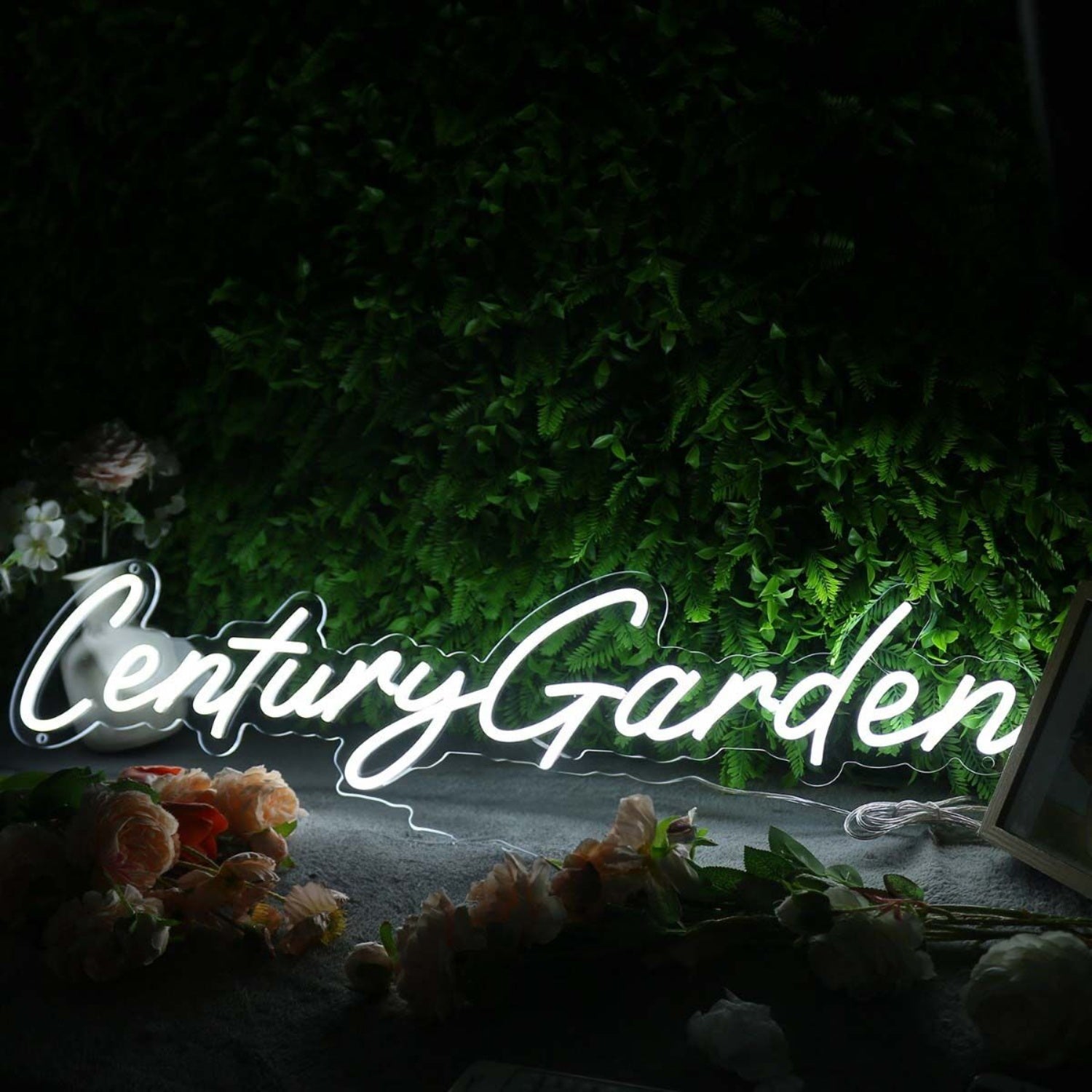 Century Garden White Led Neon Sign - Shineneon