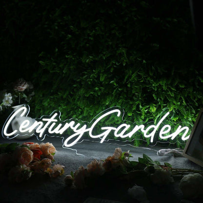 Century Garden White Led Neon Sign - Shineneon