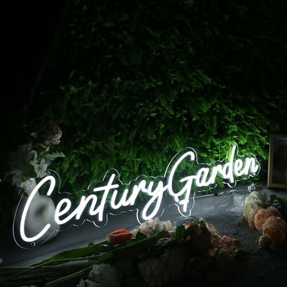 Century Garden White Led Neon Sign - Shineneon