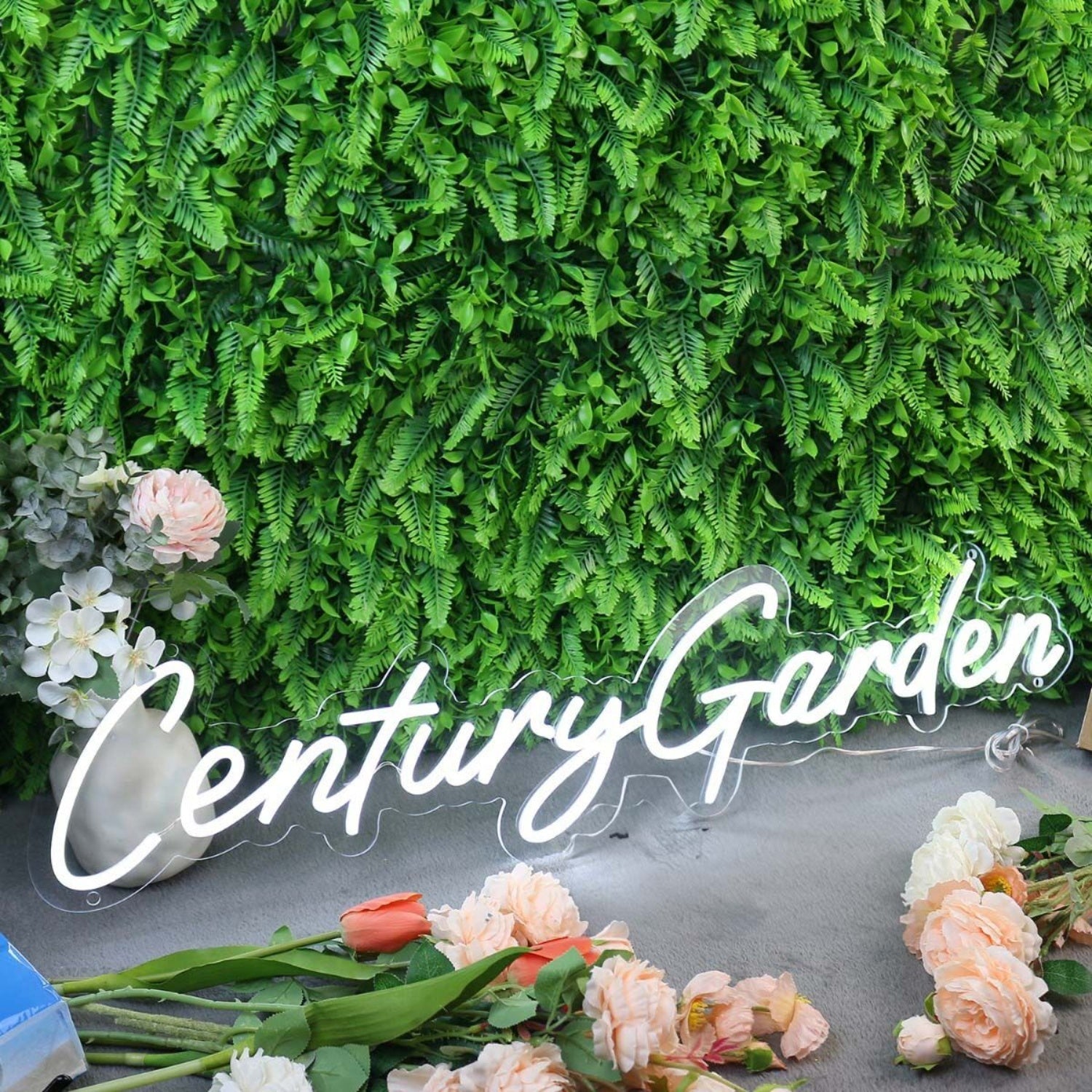 Century Garden White Led Neon Sign - Shineneon