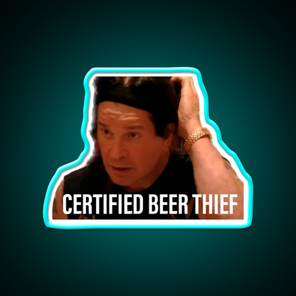 Certified Beer Thief Beer Bar Decor Led Neon Sign Rgb Color - Size and dimension reference