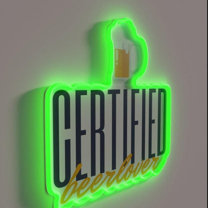 Certified Beerlover Rgb Led Neon Sign - Shineneon